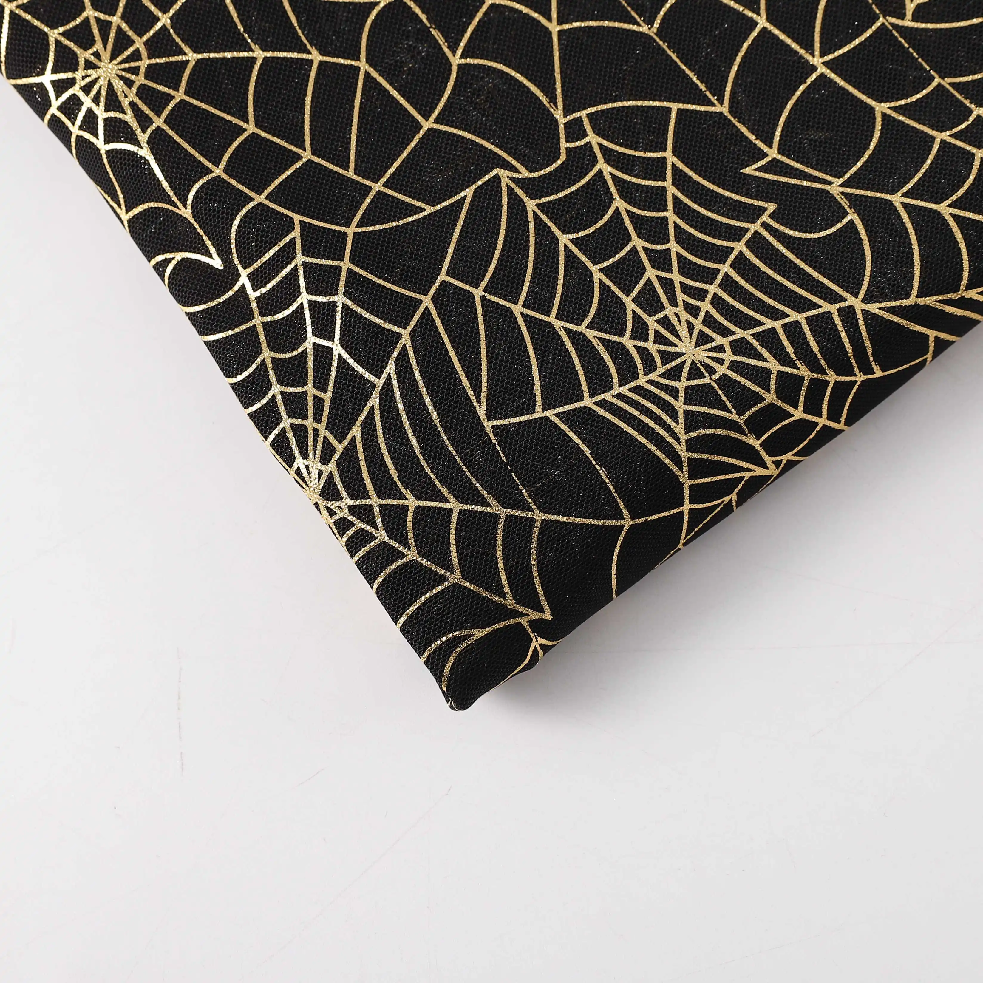 Factory Direct Sale Spider Web Print Gold Stamp Hot Power Mesh Printed Spandex Silver Stamping Foil for Garment