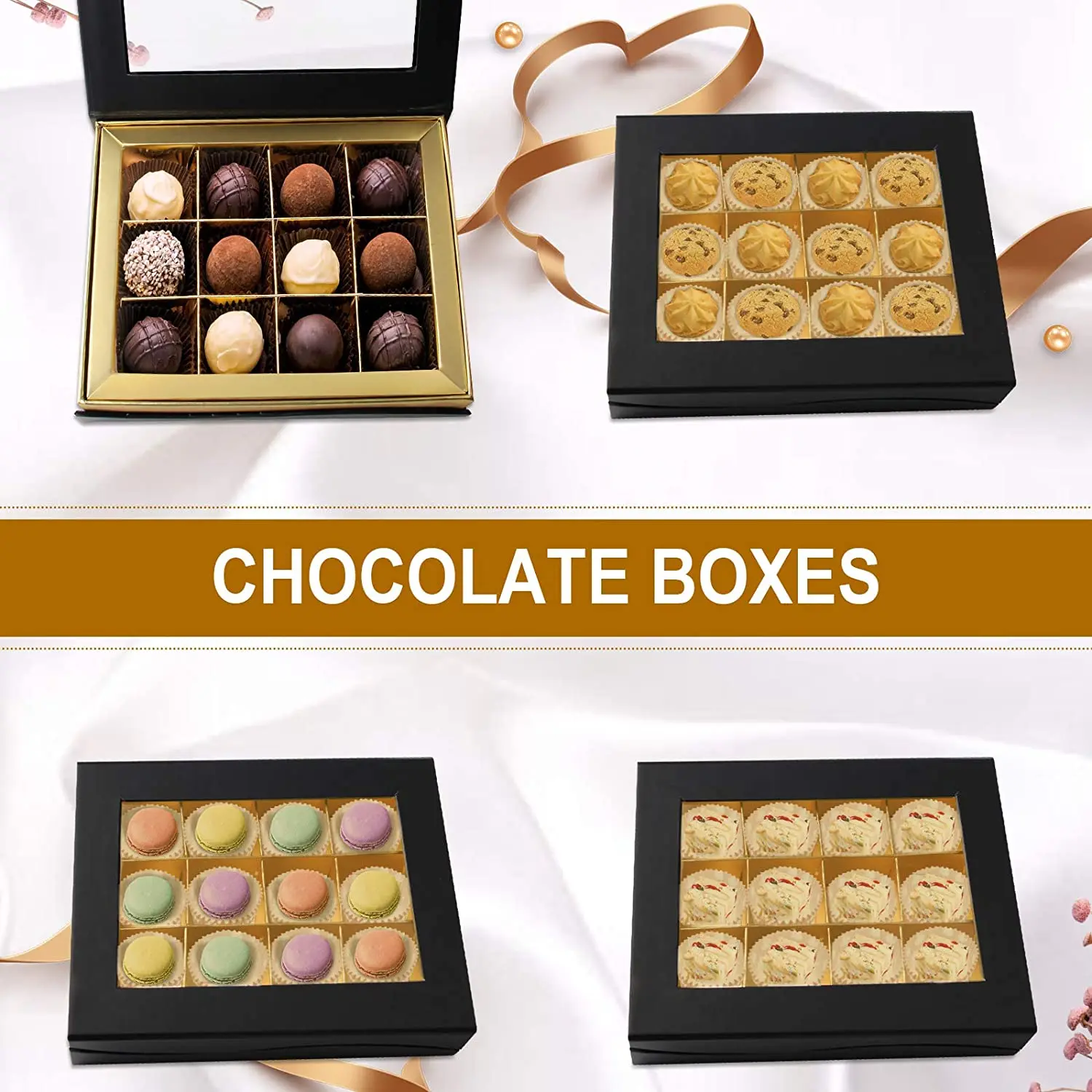Magnet Adsorption and Window Truffle Box for Handmade Chocolate