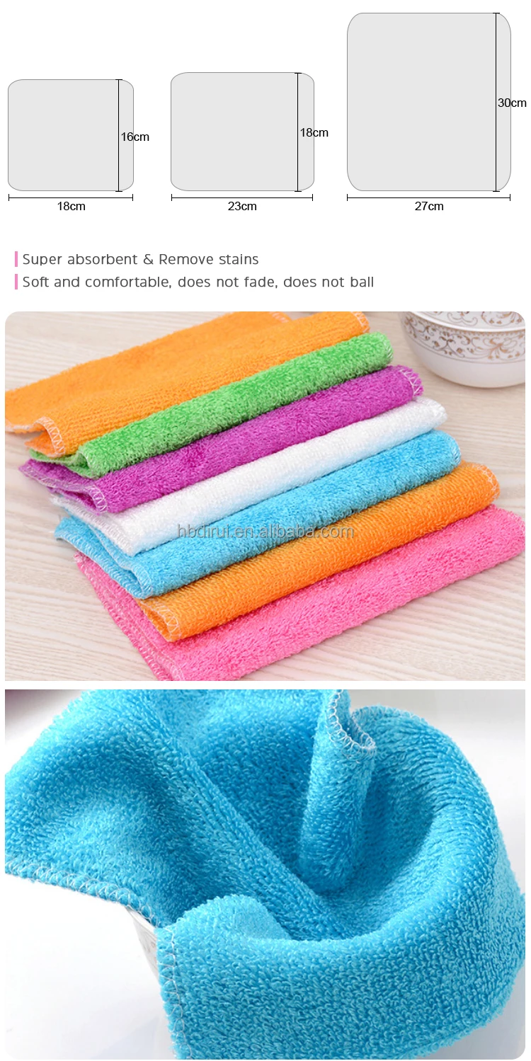 Bamboo Kitchen Towel Super Nano Carbon Fiber Dish Washing Cloth Bamboo