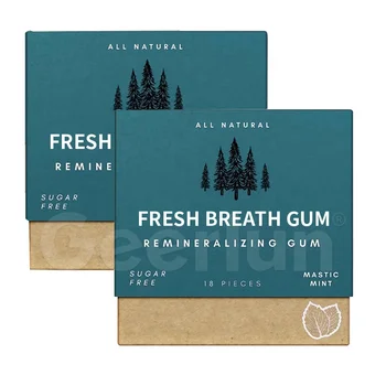 Factory Wholesale Mastic Mint Gum Whiter Teeth Supplements Protection Fresh Breath Remineralizing Chewing Gum