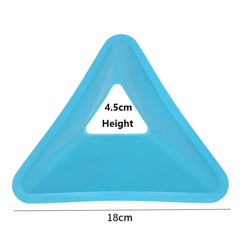 product football triangle training disks lightweight pe material durable soccer markers outdoor agility coordination cones cones-3