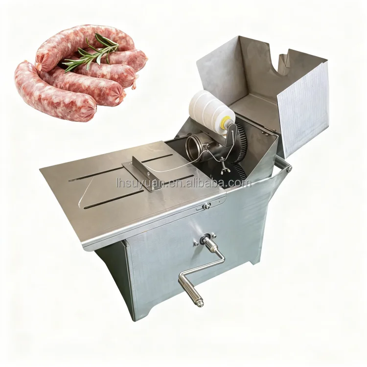 Edelstahl-Hotdog-Bindemaschine für Würstchen, schnell knotend, neuwertig, manuelle Spannung – Detail 6