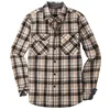 Khaki black-and-white plaid
