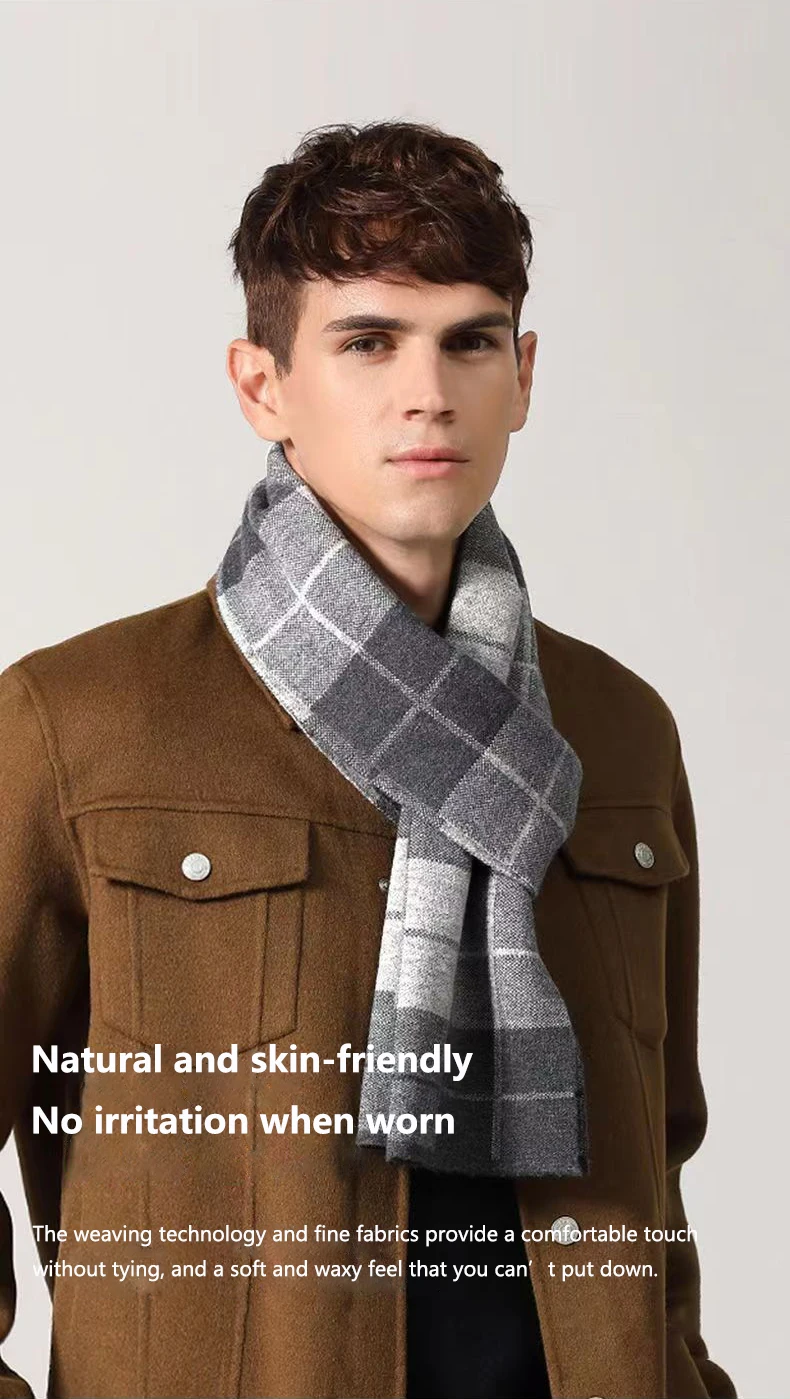 High Quality Wool Scarf With Tassels Wholesale Winter Shawl Adult Plaid