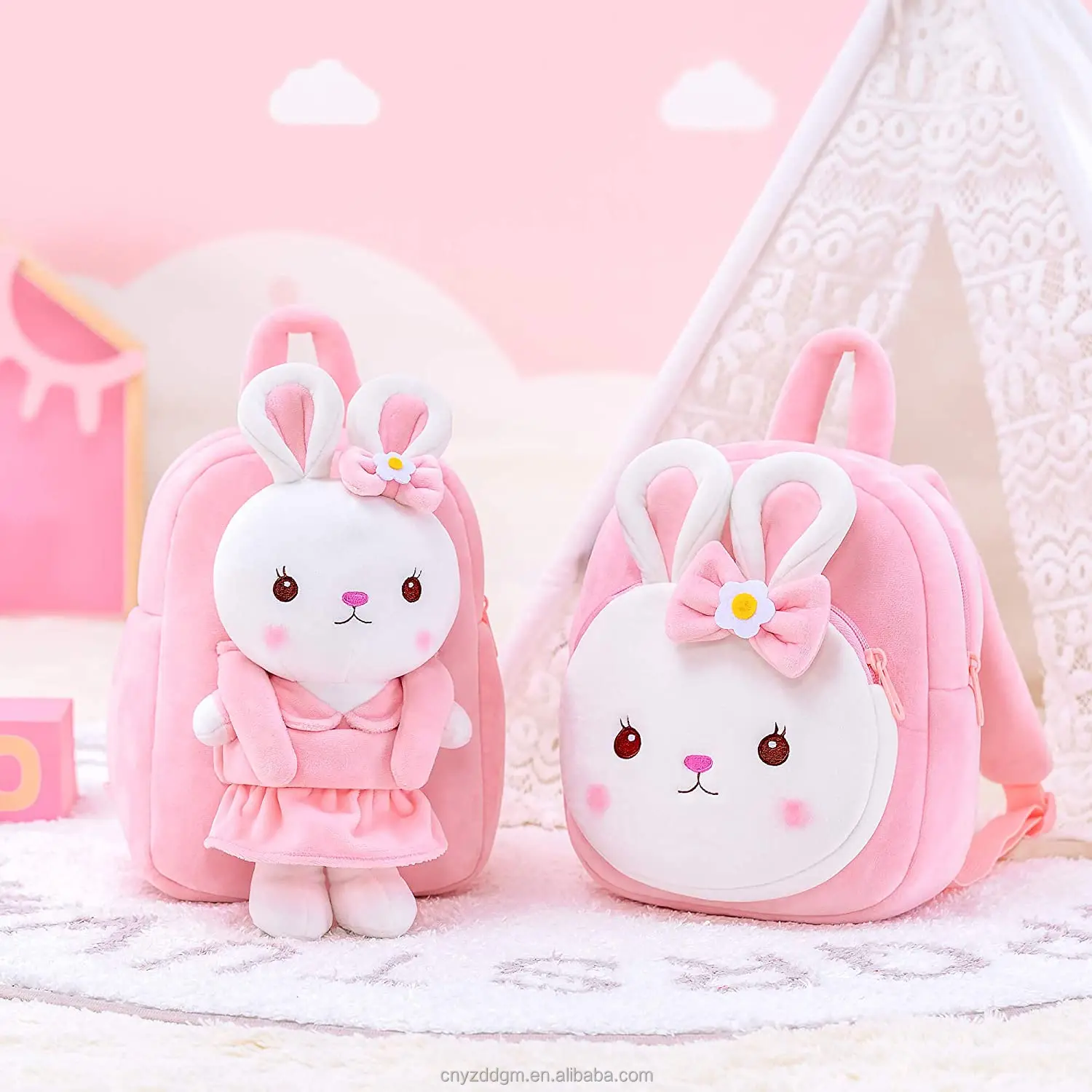 Bunny shops pink backpack