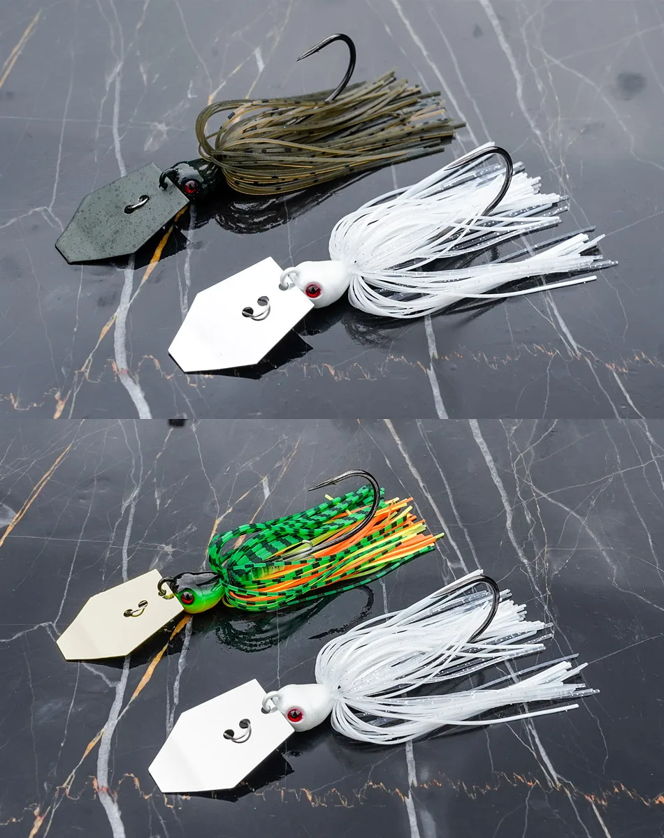 Noeby Chatterbait Lure 10.5g Bladed Lead Jig Head Buzz Bait Fish