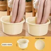 Cream-colored foot bath basin