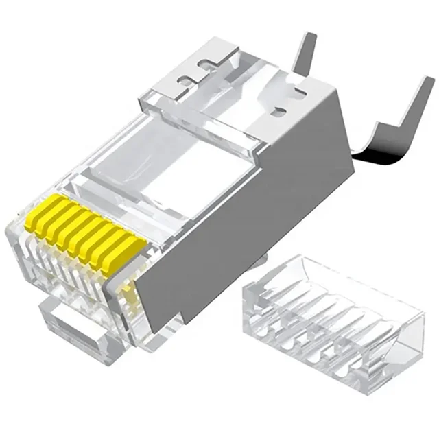 Direct Sale Shielded CAT7 Crystal Head RJ45 Network Cable Connectors Ethernet Cable Connector