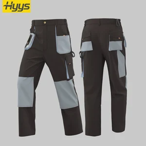 Custom Men's Work Cargo Pants Durable Embossed Heat-Transfer Multi-Pockets Cotton Polyester Material Comfortable Work Trousers