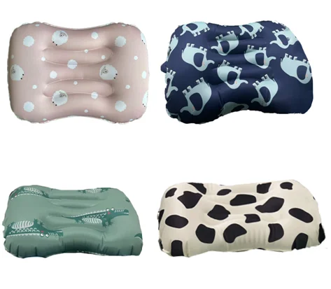 Bantal Berkemah Tekan-Inflatable, Bantal Tidur Inflatable untuk Perjalanan, Pesawat, Mobil, dan Rumah