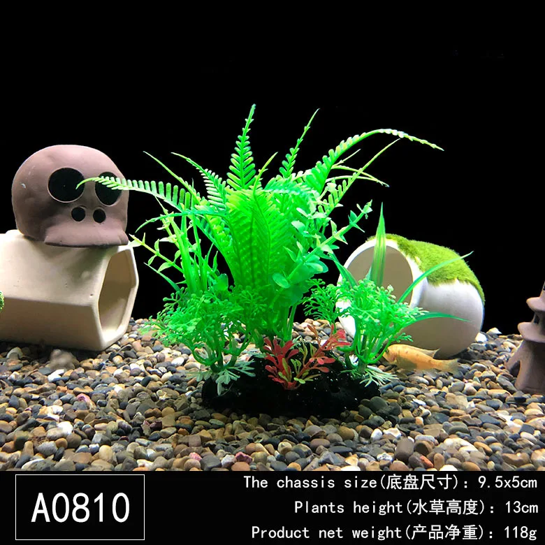 Artificial Plastic Water Plants Aquarium Accessories Decoration 5 Inch