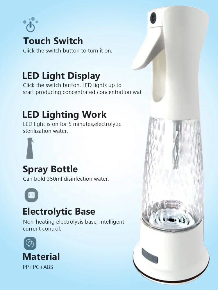 Портативный 5 мин. дезинфекционный генератор гипохлорита нет необходимости в аппарате для изготовления соленой