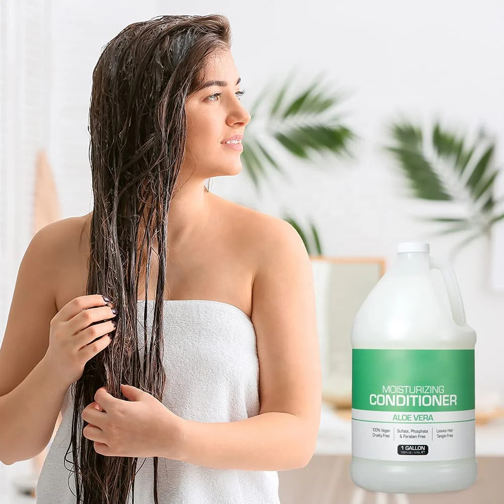 OEM Custom Gallon Shampoo and Conditioner Set for Dry Hair, 100% Vegan Natural Plant Ingredients Aloe Vera Scent
