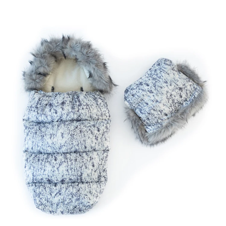 Меховой меховой мешок для детской коляски, мягкий флисовый мешок для детской коляски, спальный мешок для младенцев