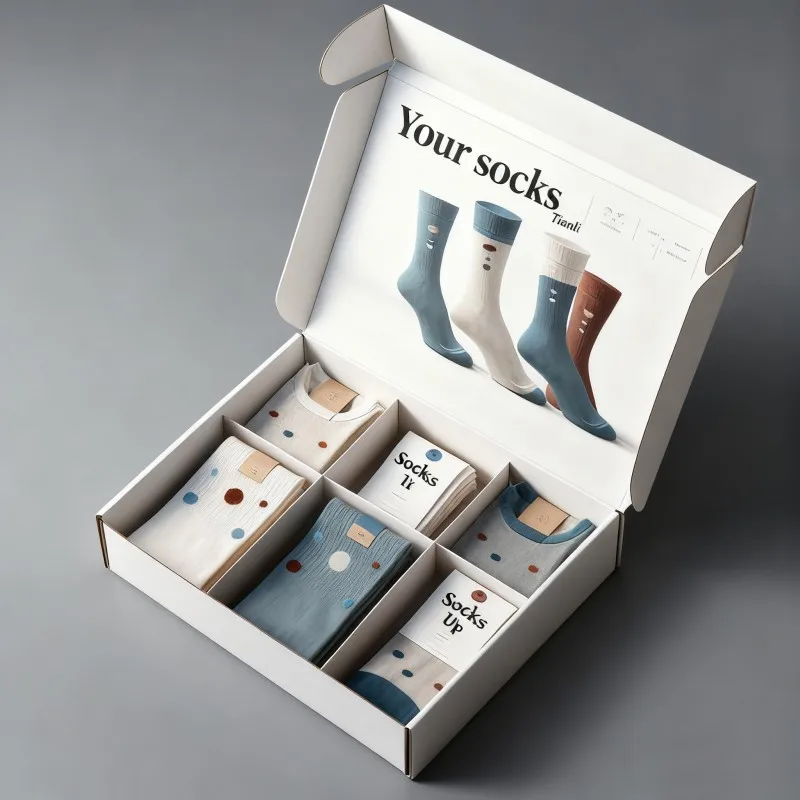 Pedido em Grande Volume para Caixas de Meias: Caixas de Embalagem Ecológicas para Vestuário, com Impressão Digital, Serviços de Soluções de Embalagem para Produtos Têxteis