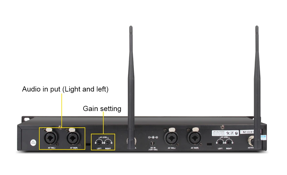 Professional UHF IEM Wireless In_Ear Monitor 2 Channel With 10