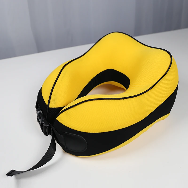 Orthopedic Train Airplane Sleep Memory Foam Neck Massage Pillow Consisting of Travel Pillow Eye Mask