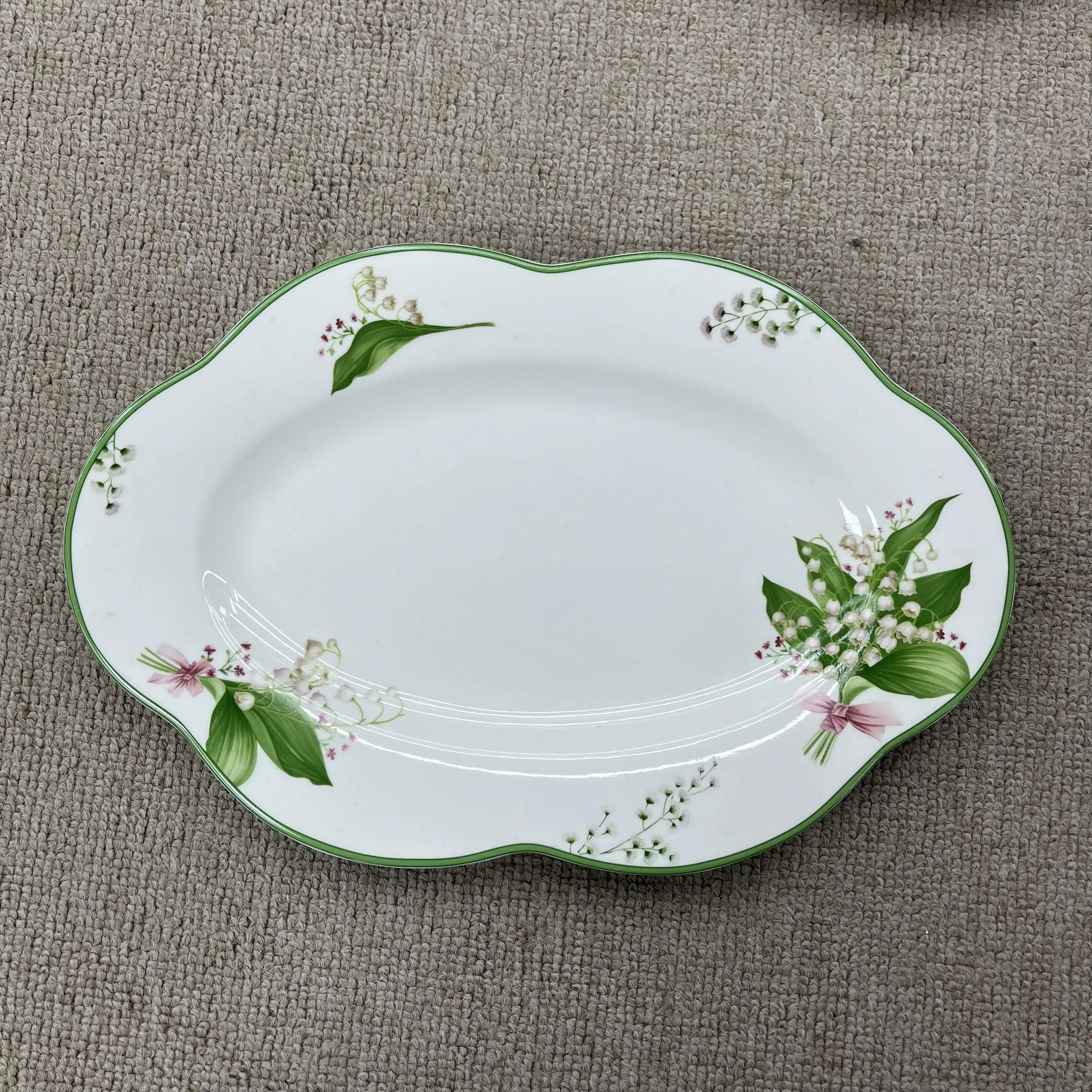 product 220ml lily of the valley fresh spring floral tableware for afternoon tea  quiet reading breaks porcelain coffee cup  saucer-7