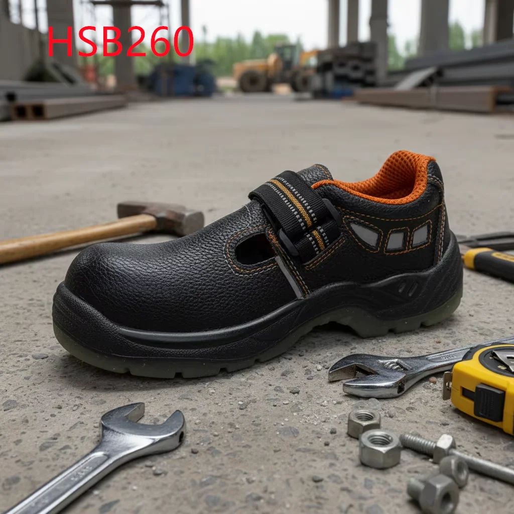 LXG, Sicherheitssandalen mit Stahlkappe/Mittelfußschutz für die Schwerindustrie – robuste Arbeitsschuhe für anspruchsvolle Einsatzbedingungen – langlebige Sicherheitsschlappen, Modell HSB260