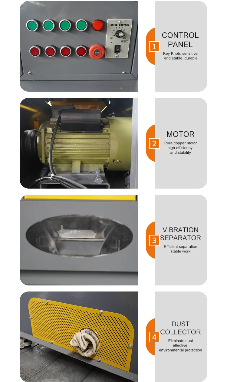 Copper Wire Granulator And Separator Machine Mini Cable Wire Granulator