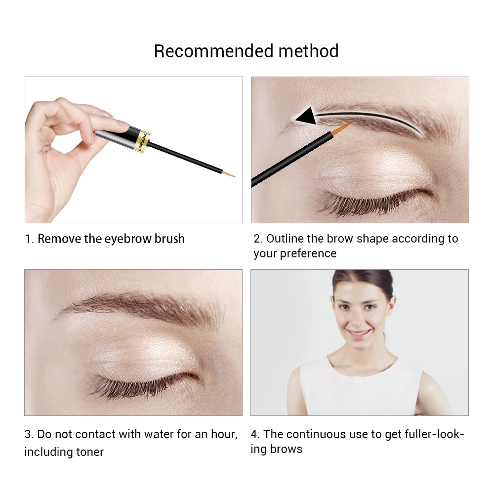 LANBENA Private Label  Eyebrow Growth Enhancer Serum for Eyebrow Nourish Thicken Repair