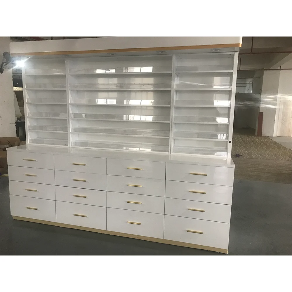 Klar Polish Nail Art Practice Stand Shop Design Business Cosmetic Shelves Wall Mount Hair Salon Color bar Display Cabinet