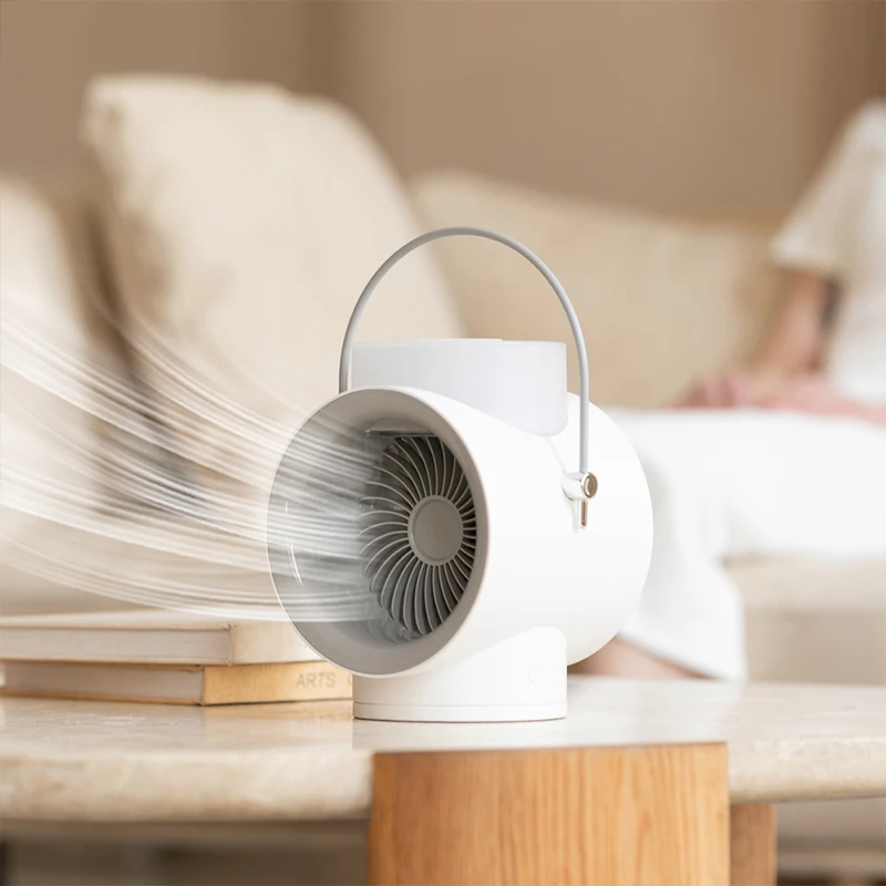 IMYCOO Wholesale 4000mAh Portable Rechargeable Spray Mist Cooling Fan Hot Sale Outdoor Desk Water Mini Cooler Fan With Led Light