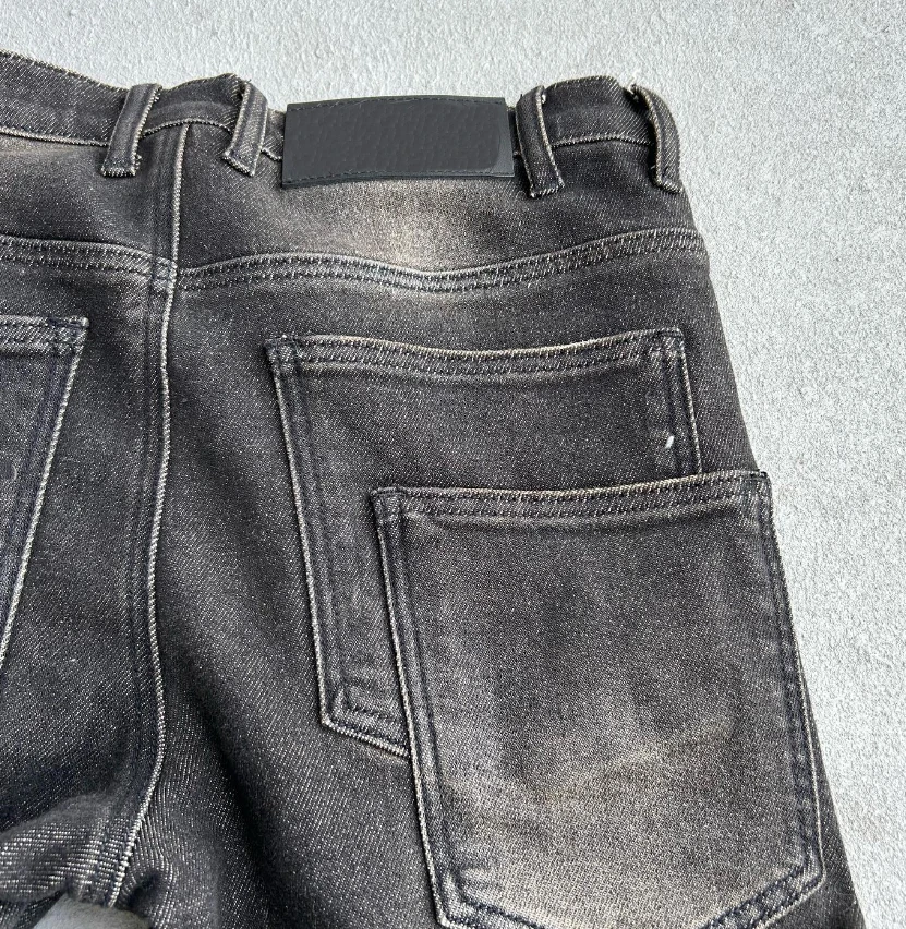 Streetwear Custom Man Vintage Wash Skinny Stacked Zip up Open Bottom Flare Denim Jeans Pants Flared Jeans Men factory