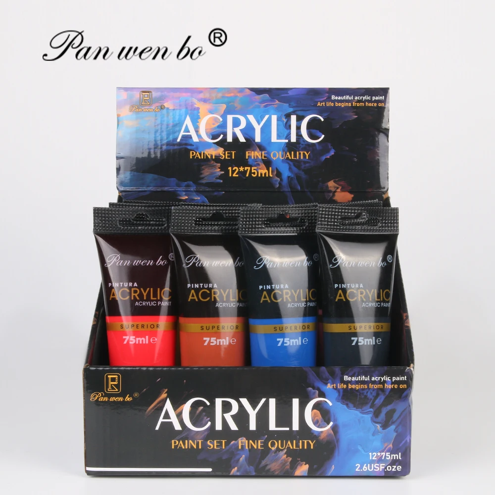 Artist Professional Wholesale Acrylic Paint Set 12 Colors Acrylic Color