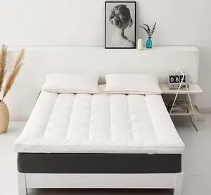 Hotel Mattress Topper Quilted  Eco-Friendly Bedding Fabric 200TC Thread Count Thick Pad All-Season for Hotel Home