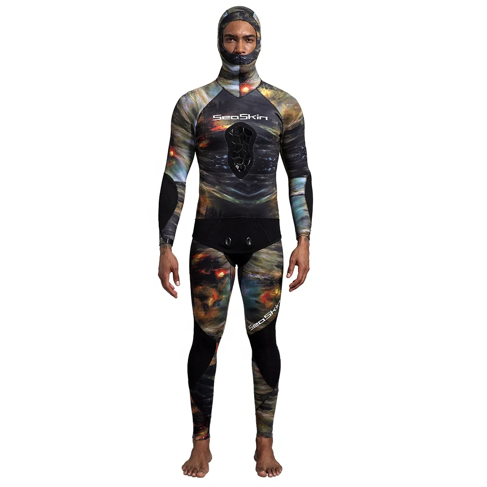 Seaskin Mens 5mm Camo Freediving Spearfishing Neoprene Wetsuit Buy