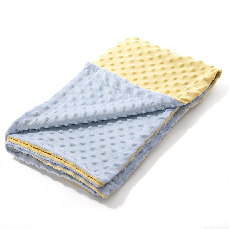 Baby Minky Blanket Fleece Plush Baby Blanket Super Soft Double Layer Minky Dot Baby Blanket supplier