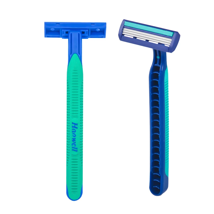 B310GL3 Daily Use Disposable Plastic Handle Triple Three 3 Blade Shaving razor for Man and Woman OEM Acceptable