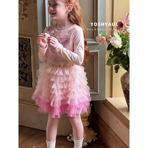 YOEHYAUL 25190 100% Cotton Lining Baby Girl Party Dresses Princess Sequined 3 Year Old Birthday Dresses of Children