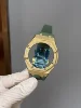 Gold Case+Green Strap