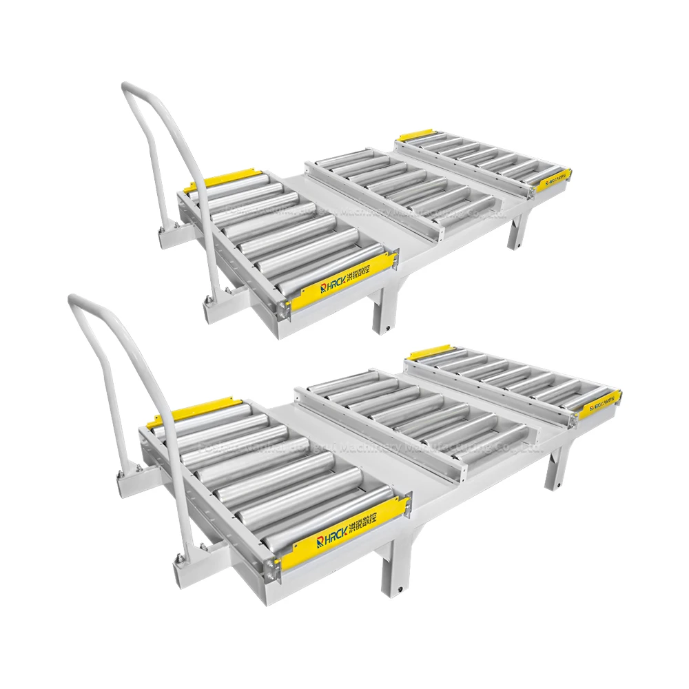 Hongrui manual three row straight roll plate carrier trolley