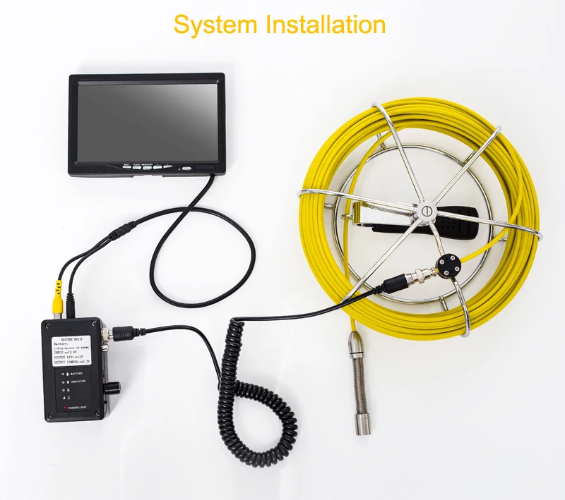 High Quality Sewer Pipe Inspection IP68 Waterproof Pipe Plumbing Camera 17MM Camera Head&Video Recording  factory