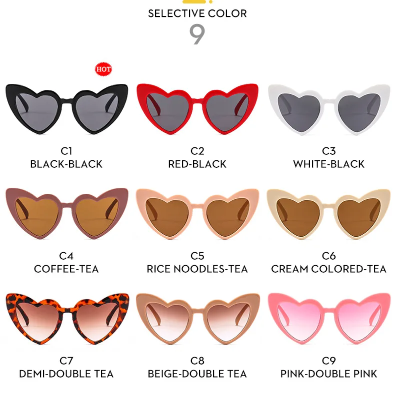 A Pair Of Heart Shaped Sunglasses, Heart Shaped Sunglasses, Stylish