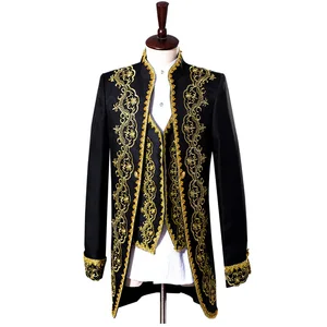 2022 Vintage Royal Style Men's Tuxedo Men's Suit Three Piece European and American Opera Stage Matador Performance Clothes