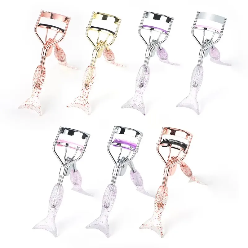 New Original Mermaid Eyelash Curler pink Beauty Tool Eyelash Curler case