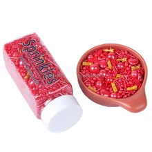 Edible Sugar Star Crown Confetti Cake Decorating Supplies Red Sprinkles Mixes Cake Decorations for Valentines' Cake Decoration