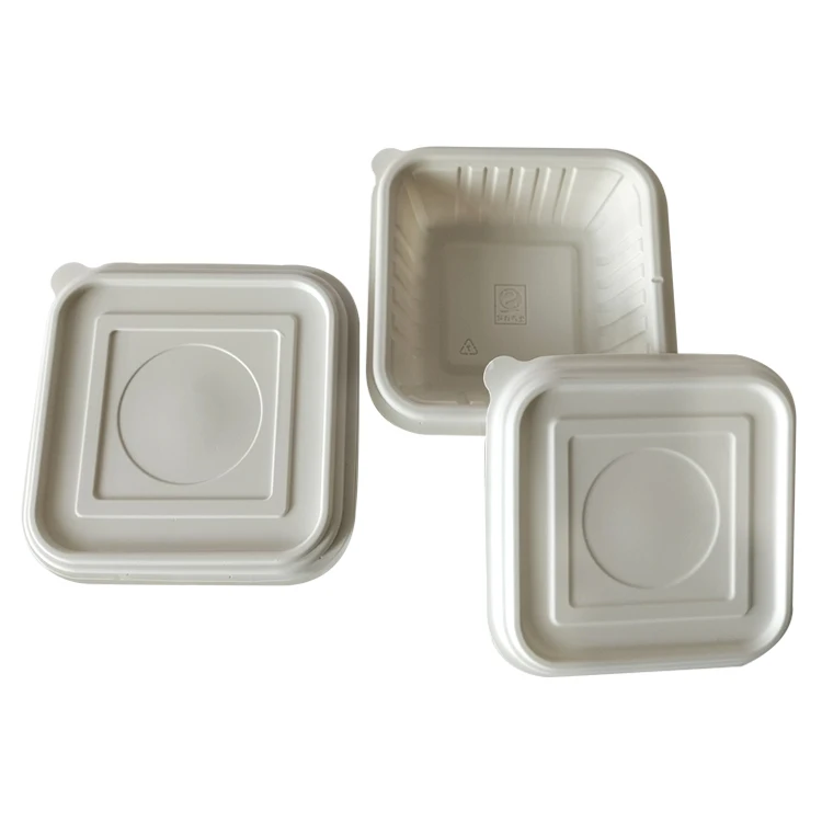 Disposable 100% Natural Compostable Sugarcane Clamshell Biodegradable Take Out Food Containers Bagasse Packaging Lunch Box
