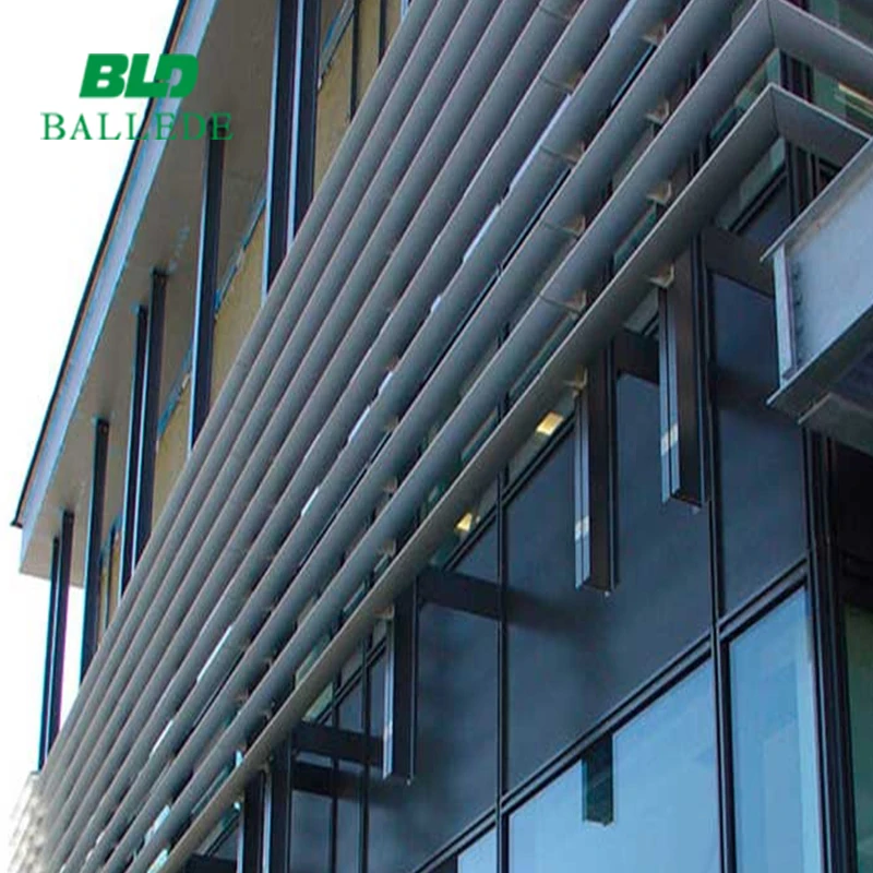 Modern Design Exterior Vertically Perforated Fins Aluminium Sun Louver for Building Facades