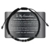 To my grandson-black label password bracelet