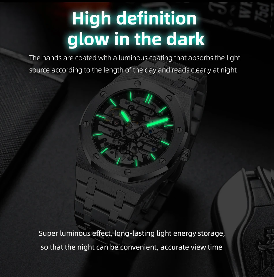 CHENXI 8848 Automatic Men's Tourbillon Wrist Watch - Waterproof