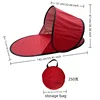 Protection solaire enduite rouge-argentée de style chinois