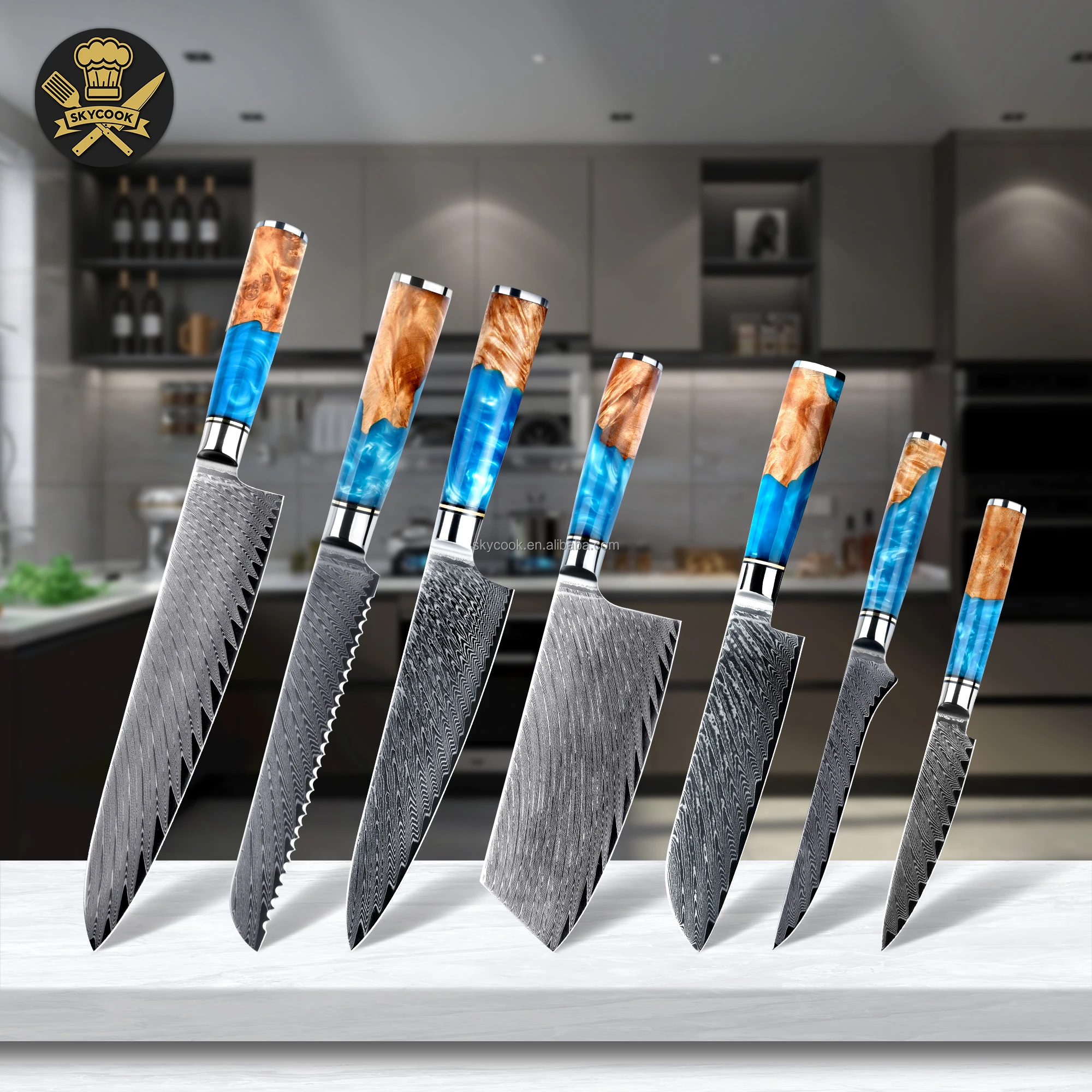 30 Off Custom Logo Best Selling Kitchen Knifes Set Damascus Knife Set Japanese Knives Set With