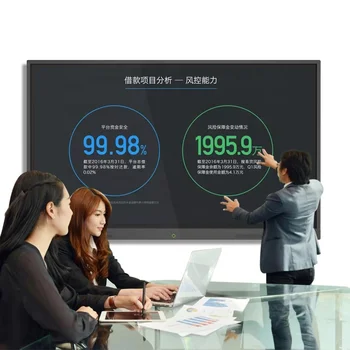 55 65 75 85 98 100 110 Inch Touch Screen Interactive Flat Panel Meeting Room Education Classroom Smart Interactive Whiteboard