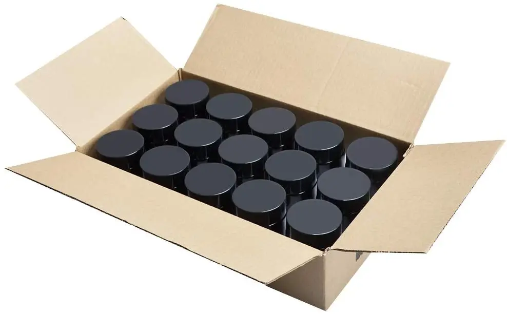 BOSMIOW 4x 100 Ml Bernsteinglas-Fläschchen Mit Schwarzem Deckel – Auslaufsicher, Breite Öffnung, Ideal Für Cremes & DIY-Kosmetik