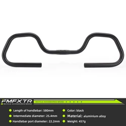 Guidon Butterfly FMF SPORT 580mm Noir + Poignées éponge - Pour Vélo, Neuf Sans Emballage